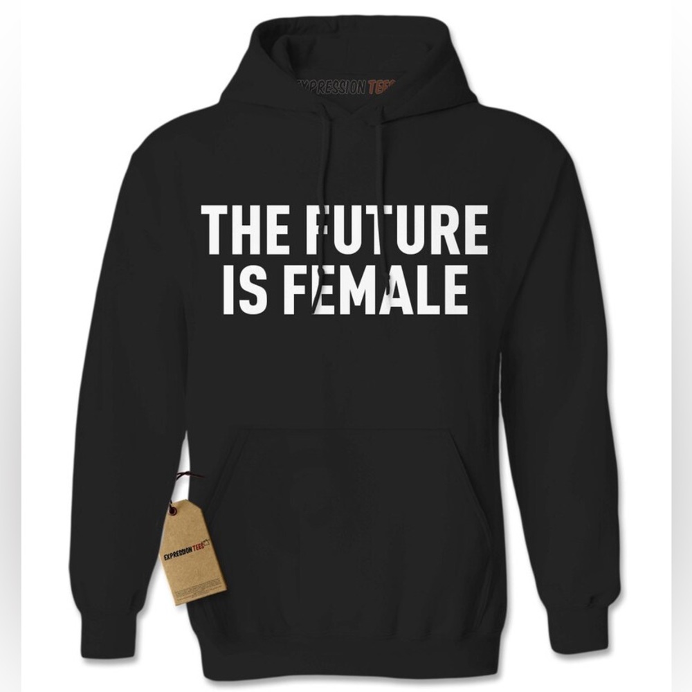 The Future is Female Hoodie- Black- 3X